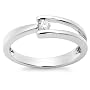 10k White Gold Split-Band Solitaire Diamond Ring (1/10 cttw, H-I Color, I1-I2 Clarity)