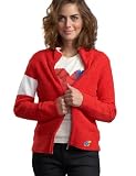 NCAA University of Kansas Kashwere U 2-Tone Motorcycle Jacket (Red/White, X-Large/12)