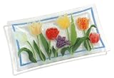 Peggy Karr Tulips 10-Inch Rectangular Glass Tray
