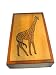 Wooden Box, 5033, Polish Handcrafted Keepsake Box with Giraffe. This Magnificent Box Is 10.5"x6"x2.25".