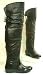 Tamaris Leder Overknee Langschaft Stiefel schwarz