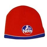 NBA BEANIE KNIT TOQUE HAT NEW JERSEY NETS NEW ERA RED