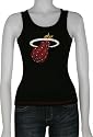 Dwayne Wade Miami Heat Swarovski Crystals Women's Name and Number Applique Tank