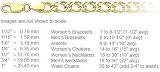 5.0mm double link gold chain available in necklace, bracelet and anklet lengths (14K Solid Gold)