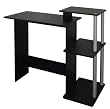 Furinno 11192B (99797B) Efficient Computer Desk, Black/Grey