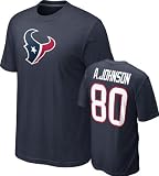 Andre Johnson #80 Blue Nike Houston Texans Name & Number T-Shirt