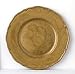 Faux Leather Gold Chargers, Set of 4