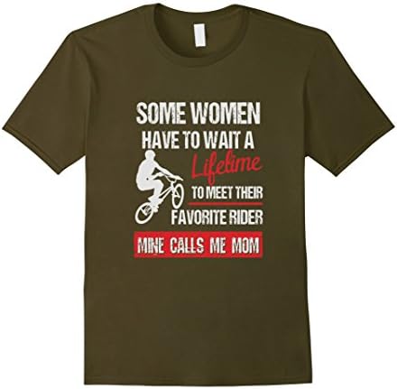 Men's Mom Collection - Favorite BMX Rider - Mine Calls Me Mom Large Olive