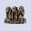 3 monkeys statue animal sculpture hear see spea no evil speak