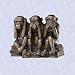 3 monkeys statue animal sculpture hear see spea no evil speak