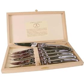 Laguiole boxed set of 6 stainless steel knives by Laguiole
