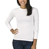 41nSeqsE3lL. SL160  Mossimo Supply Co. Juniors Core Long Sleeve Crewneck Tee   White