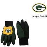 Green Bay Packers Color Block Yellow Grip Work Glove w/ Green Fingers