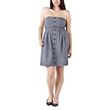 Juniors' Plus-Size Pure Energy Blue Strapless Knit Dress