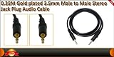 0.25M 3.5mm Male to Male Stereo Jack Plug Audio Cable