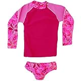 Outdoor Kids Shoreline UV Protective Long Sleeve Swim Set with Bikini UPF 50+