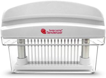 Tender Loving Meat Tenderizer 16 Blade, White with Stainless Steel Blades