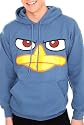 Disney Phineas And Ferb Perry The Platypus Face Hoodie 3XL