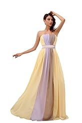 Strapless Cocktail Draped Lace Chiffon Evening Dress/Prom Dress/Wedding Party Dress  With a Sash 