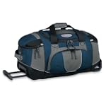 High Sierra 26" Wheeled Duffel with Backpack Straps (Dark Denim, Steel)