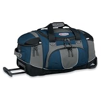 High Sierra 26" Wheeled Duffel with Backpack Straps (Dark Denim, Steel)