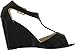 Bella Marie Soho-13 Womens Buckle T-Strap Shinny Glitters Peep Toe Wedge Sandal