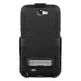 Seidio BD2-HK3SSGT2K-BK ACTIVE Case with Metal Kickstand and Holster Combo for Samsung Galaxy Note 2 - Retail Packaging - Black