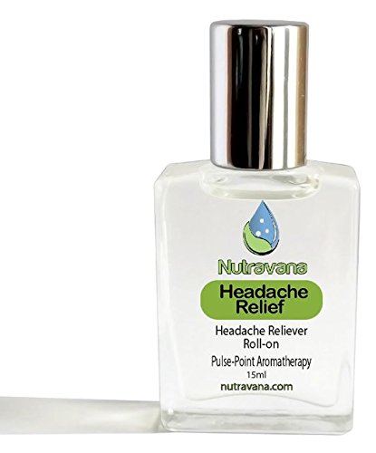 Tension Sinus Headache Relief-Peppermint Lavender Oil Roll on Stick Relieve Pain Pressure Soothe Stomach, Cool Skin Best Natural Aromatherapy Remedy Safe for Kids Nutravana-100% Satisfaction Guarantee