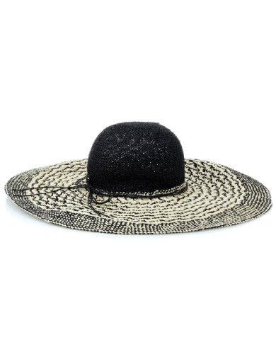 Accessorize Womens Fancy Brim Monochrome Floppy Hat