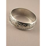 Silver wide cut out bangle
