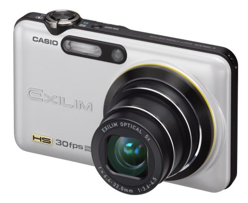 Casio EXILIM EX-FC100 WE Highspeed Digitalkamera (9 Megapixel, 5-fach opt. Zoom, 6,9 cm (2,7 Zoll) Display) weiss