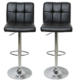 2 x Barhocker  karo  in Schwarz - Gasdruckfeder TÜV geprüft
