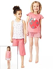 3 Pack Pure Cotton Assorted Ladybird Pyjamas