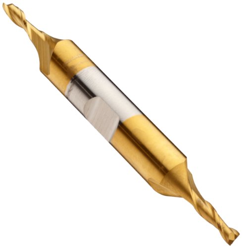 Niagara Cutter 53070 Cobalt Steel Square Nose End Mill, Double End, Inch, Weldon Shank, TiN Finish, Roughing and Finishing Cut, 30 Degree Helix, 2 Flutes, 3.125" Overall Length, 0.219" Cutting Diamete