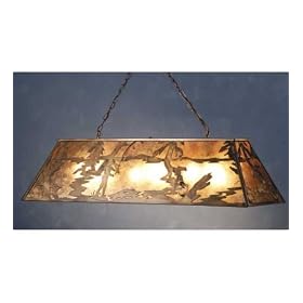 Rustic Lodge Fly Fisherman Billiards Pool Table Light by Meyda Tiffany by Meyda