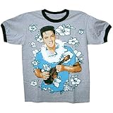 Elvis Presley Blue Hawaii Ring Neck T-Shirt