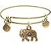 Goldtone Bangle Bracelet and Elephant Charm