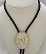 Silver/Gold Plated Monogram Letter "N" Bolo Tie