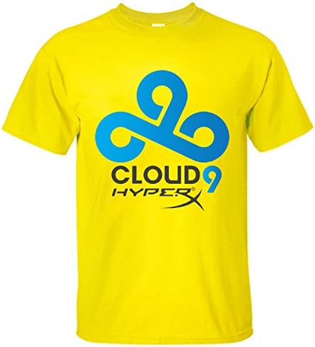 QANG Men's Cloud9 csgo HyperX ComfortSoft T-Shirt yellow XL