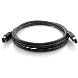 Eforcity 6 foot 6 pin Male to 6 pin Male Translucent Firewire Cable for IEEE 1394 devices