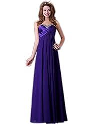 A-line Strapless Sweetheart Ruched Beaded Lace-Up Chiffon Empire   Waistline Homecoming Dress/Bridesmaid Dress/Prom Dress/Party Dress/Wedding Dress 