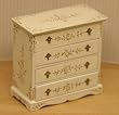 Elegant Handpainted Dollhouse Miniature Chest of Drawers