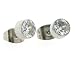 CZ Clear Diamond Stud Round Post Earrings Inlaid Stainless Steel 5.5 mm Hypoallergenic Polish Finish by Bucasi