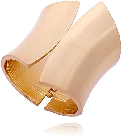 Kaymen Jewelry Gold &amp; Silver Plated Metal Cute Open Cuff Bangles Bracelets for Women 4 Colors (Brush-Gold)