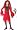 Morris Costumes Devil Bride Red Medium Dress W/ Matching Headpiece Polyester & Spandex