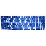 CaseBuy Semi-Blue Ultra Thin Silicone Keyboard Cover Protector Skin for Toshiba Satellite C50, C50D, C50T, C55, C55D, C55T, C55Dt, C70, C70D, C75, C75D, C875, C875D seires US Layout - Kindly DOUBLE CHECK Your Model