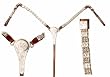 Engraved Silver Ferruled Western Show Breast Collar