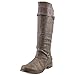 Journee Collection Womens Ankle-Strap Buckle Knee-High Riding Boot