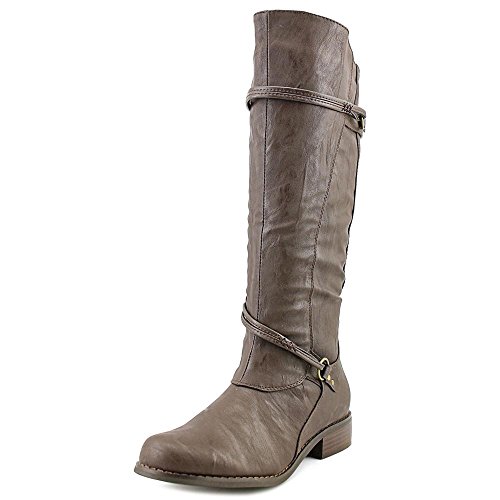 Journee Collection Womens Ankle-Strap Buckle Knee-High Riding Boot