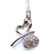 Cell Phone / Camera Charm Strap Pretty Colorful Abstract Butterfly Heart